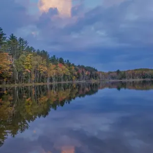 Sunrise reflection on Council Lake, Upper Peninsula of Michigan, Hiawatha National Forest Sunrise reflection on Council Lake, Upper Peninsula of Michigan, Hiawatha National Forest