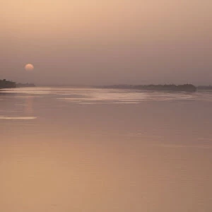 Sunset on the Nile. En Route to Luxor on the SS Sudan, Egypt