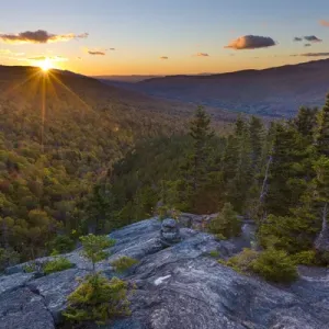 Sunset as seen from Dome Rock in New Hampshires White Mountain National Forest Sunset as seen from Dome Rock in New Hampshires White Mountain National Forest