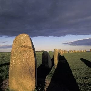 Sweden, Scania, Kaseberga. Ales Stenar, viking burial ground
