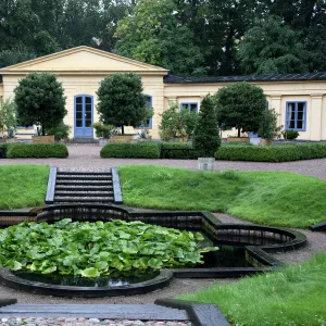 Sweden. Uppsala. Linnetradgarden (Linne Garden) inside of former resident of Professor