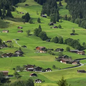 Switzerland, Bern Canton, Grindelwald, Apline farming community