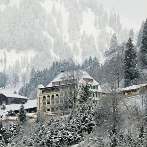 SWITZERLAND-Bern-SaNEN (Area around Gstaad): Mountain Lodge / Winter