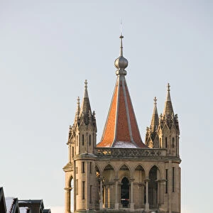 SWITZERLAND-(Vaud)-LAUSANNE: Cathedral Tower / Winter / Morning