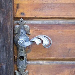 Switzerland, Zermatt, Old Town (Hinterdorf), oldest part of the village; door handle