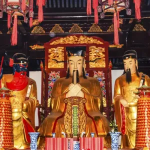 Yueyuan Shanghai China Taoist God Statues Print Yueyuan Shanghai China Taoist God Statues Print