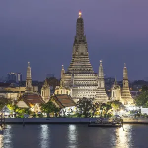 Thailand, Bangkok. Thonburi, Wat Arun detail