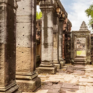 Thailand. Phimai Historical Park. Ruins of ancient Khmer temple complex
