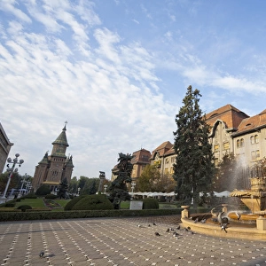 Timisoara in the Banat of Romania, Piata Victoriei Europe, Eastern Europe, Romania