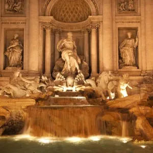 Trevi Fountain Night Print Trevi Fountain Night Print