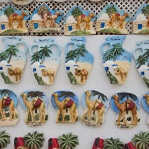 Tunisia, Tunis, Carthage, Tunisian souvenir fridge magnets