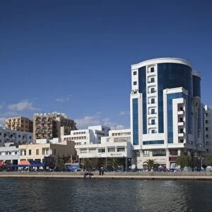 Tunisia, Tunisian Central Coast, Sfax, port buildings, Rue de Haffouz
