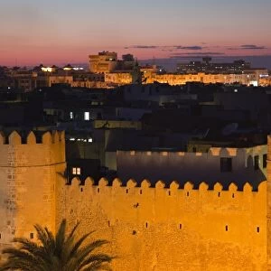Tunisia, Tunisian Central Coast, Sfax, elevated view of the Medina along Avenue Ali Belhouane