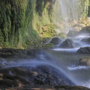 Turkey, Antalya Province, Antalya, Kursunlu Waterfalls (Kursunlu Xelalesi) is on one