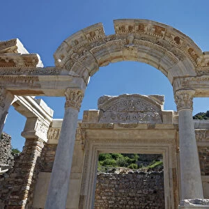 Turkey, Ephesus. Temple of Hadrian in ancient Roman city
