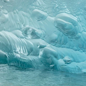 USA, Alaska, Endicott Arm. Detail of iceberg shapes