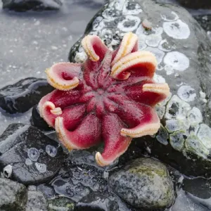 USA, Alaska. Rose sea star exposed on rocks at low tide USA, Alaska. Rose sea star exposed on rocks at low tide