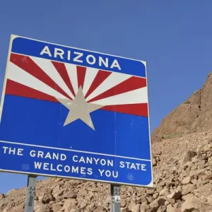 Hoover Dam Print - Arizona The Grand Canyon State Sign