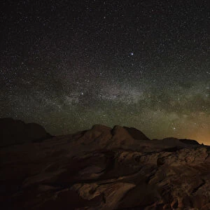 USA, Arizona. The Milky Way and desert at night