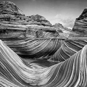USA, Arizona, Vermilion Cliffs Wilderness, Paria Canyon. Sandstone patterns at The Wave