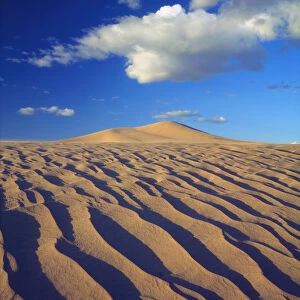 USA, California, Dumont Dunes. ASand Dunes and Clouds