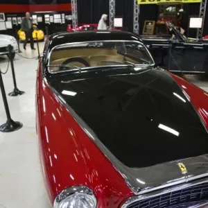 USA, California, San Diego. Balboa Park, San Diego Automotive Museum, vintage Ferrari exhibit