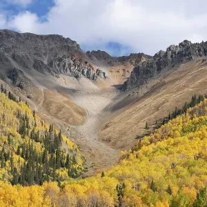 USA, Colorado, San Juan Range. Landscape with mountain and Ophir Valley. ©Don Grall / Jaynes Gallery / DanitaDelimont.com USA, Colorado, San Juan Range. Landscape with mountain and Ophir Valley. ©Don Grall / Jaynes Gallery / DanitaDelimont.com