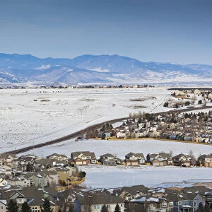 USA, Colorado, Superior, Greater Denver suburban development, winter