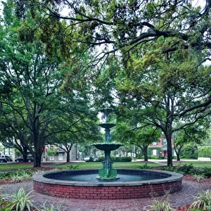 USA, GA, Savannah, Historic District, Lafayette Square