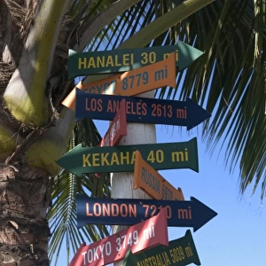 USA, Hawaii, Kauai, Kapaa, sign. (RF)