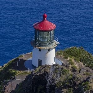 USA, Hawaii, Oahu, Waimanalo. U. S. Coast Guard Makapuu Point Light