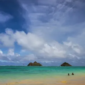 Lanikai Beach Print featuring Oahu's Islands in Background Lanikai Beach Print featuring Oahu's Islands in Background