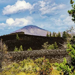 USA, Idaho, Arco. Craters of the Moon National Monument and Preserve, Sunset Cone, Ash Flow USA, Idaho, Arco. Craters of the Moon National Monument and Preserve, Sunset Cone, Ash Flow