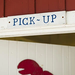 USA, Maine, Freeport, lobster pound sign