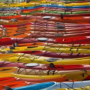 USA, Massachusetts, Cape Ann, Rockport. Ocean kayaks