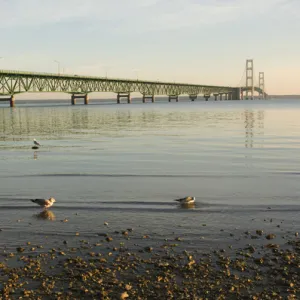 USA, Michigan, Mackinaw City, Mackinac Bridge