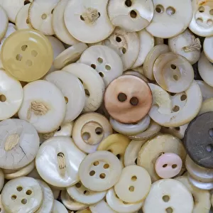 USA, Montana, Missoula. Mother-of-pearl buttons