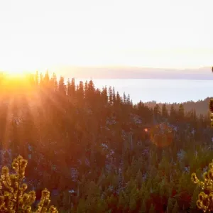 USA, Nevada, Lake Tahoe at sunset USA, Nevada, Lake Tahoe at sunset
