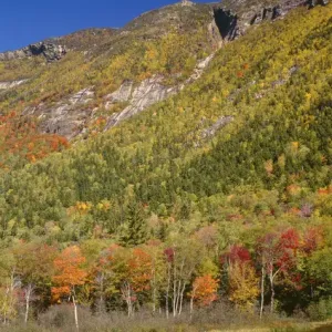 USA, New Hampshire, White Mountains, Crawford Notch State Park, Mount Webster rises USA, New Hampshire, White Mountains, Crawford Notch State Park, Mount Webster rises