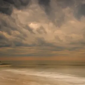 USA, New Jersey, Cape May National Seashore. Stormy seascape at sunrise. Credit as USA, New Jersey, Cape May National Seashore. Stormy seascape at sunrise. Credit as