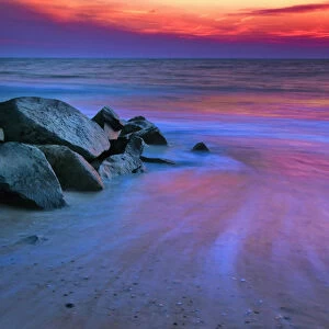 USA, New Jersey, Cape May. Sunset on Delaware Bay