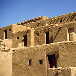 USA, New Mexico, Pueblo de Taos. The buildings at Pueblo de Taos Indian Reservation