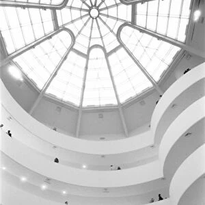 USA, New York, New York City: The Guggenheim Museum View looking Up