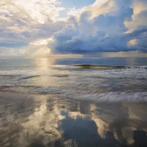 USA; North America; Georgia; Tybee Island; Sunrise and reflections on Tybee Island USA; North America; Georgia; Tybee Island; Sunrise and reflections on Tybee Island