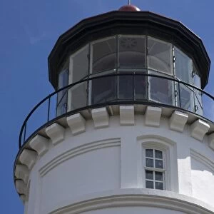 USA, Oregon, Winchester Bay. Top of the Umpqua River Lighthouse