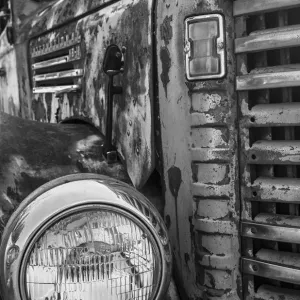 Black and White Palouse Print of a Rusty International KB-11 Truck Black and White Palouse Print of a Rusty International KB-11 Truck