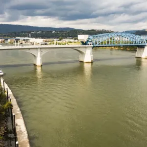 USA, Tennessee. Chattanooga, Appalachia, Tennessee River Basin view from Hunter Art USA, Tennessee. Chattanooga, Appalachia, Tennessee River Basin view from Hunter Art