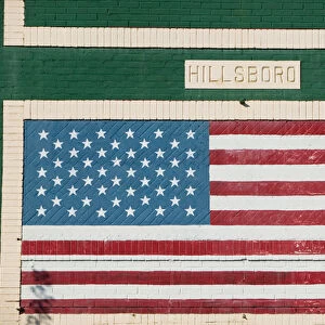USA, Tennessee, Nashville: Hillsboro Village US Flag on Broadway