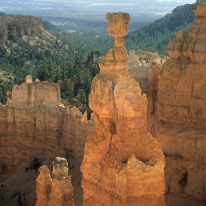 USA, Utah, Bryce Canyon National Park, detail of Hoodoos, eroded lake