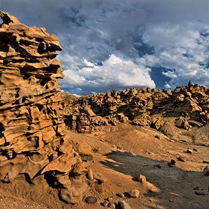 USA, Utah, Fantasy Canyon. Eroded sandstone formations